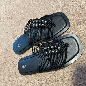 Zara women’s beaded straps sandals